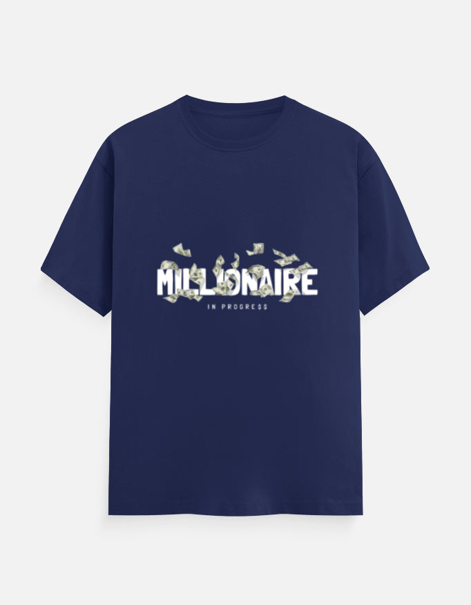 Millionaire In Progress Graphic T-Shirt – Noir & Lin India Royal Blue