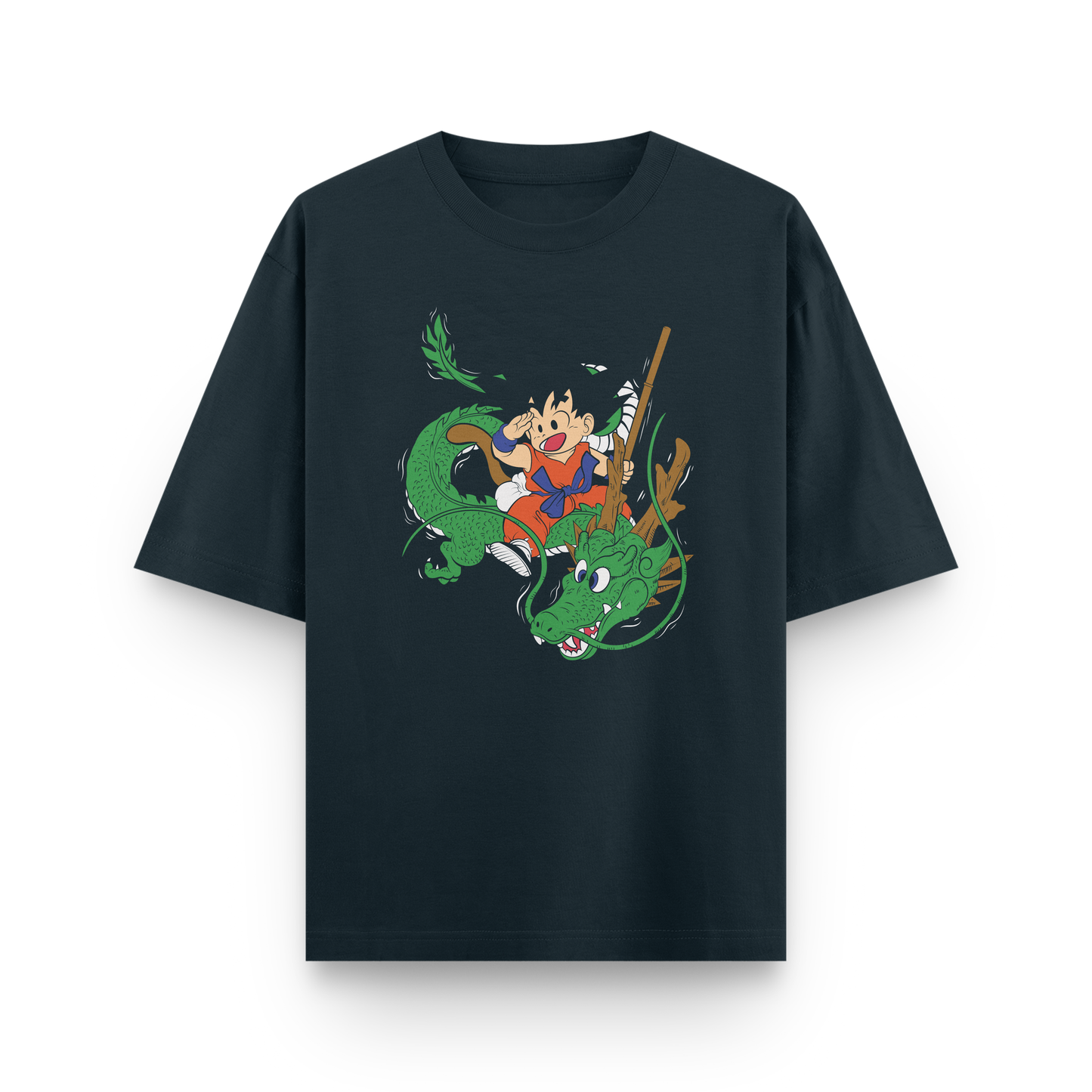 Goku & Shenron Oversized T-Shirt – Noir & Lin India Navy Blue