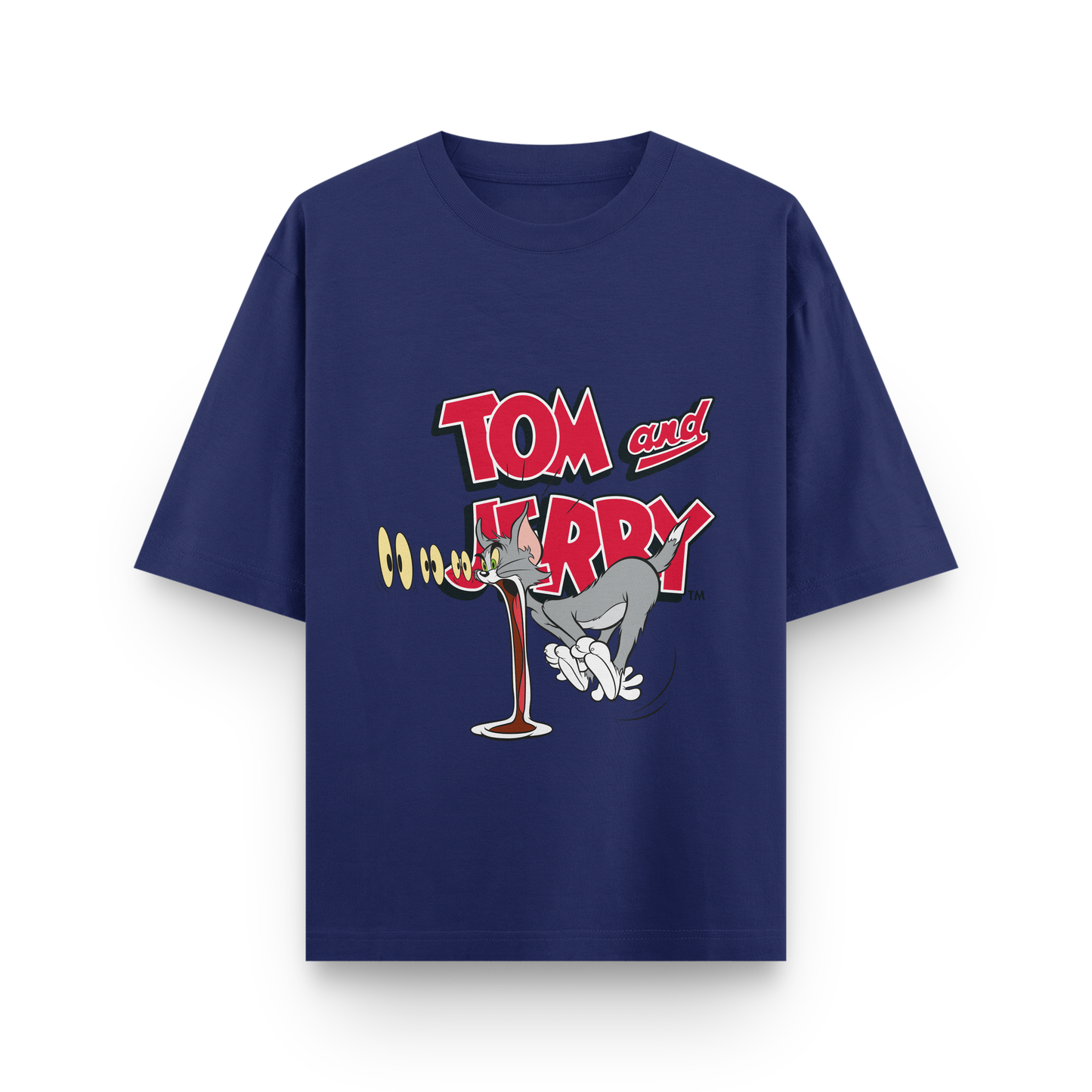 Tom & Jerry Oversized T-Shirt – Noir & Lin India Royal Blue