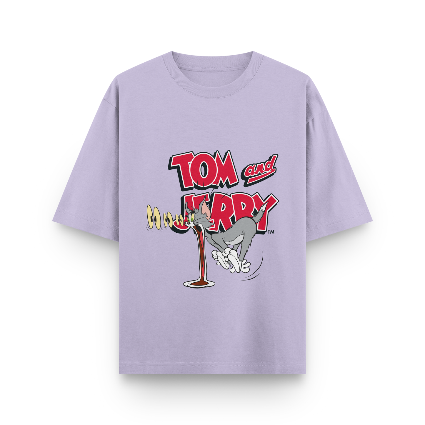 Tom & Jerry Oversized T-Shirt – Noir & Lin India Lavender