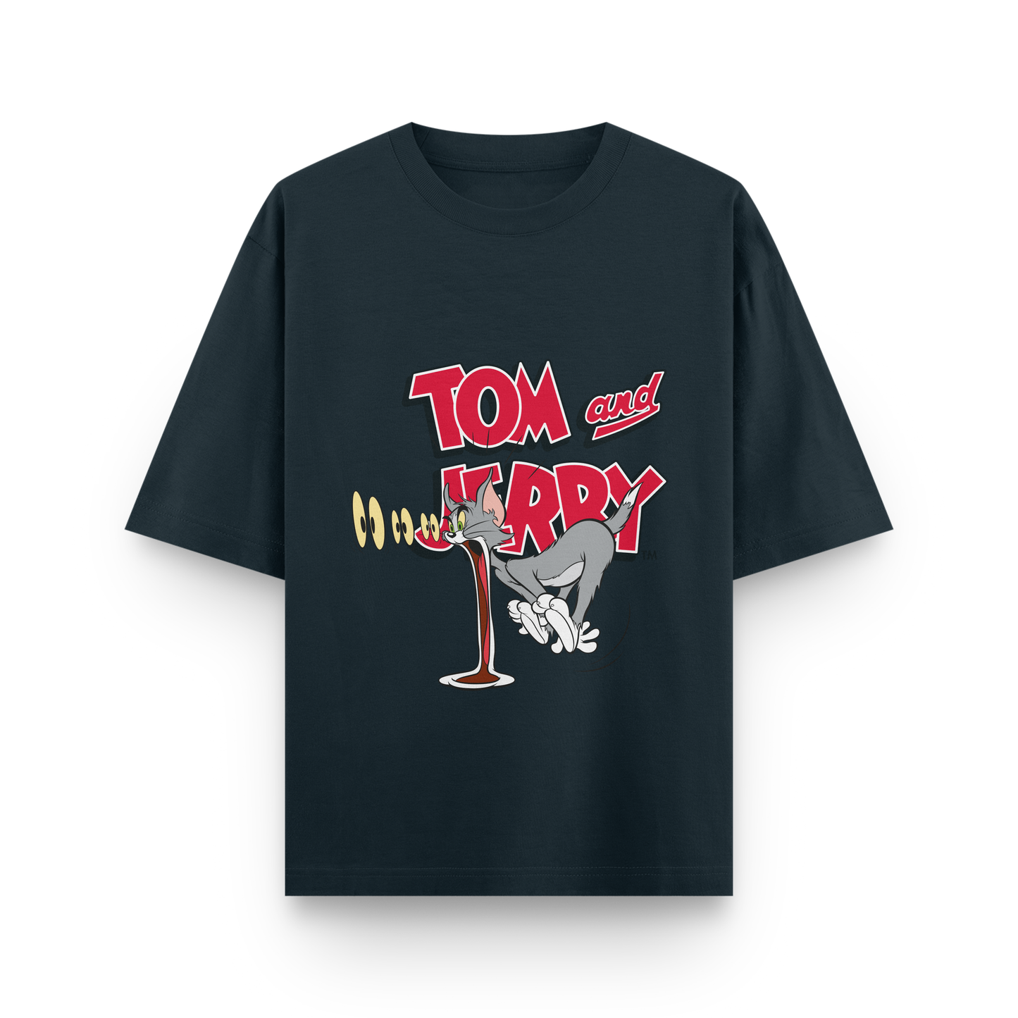 Tom & Jerry Oversized T-Shirt – Noir & Lin India Navy Blue