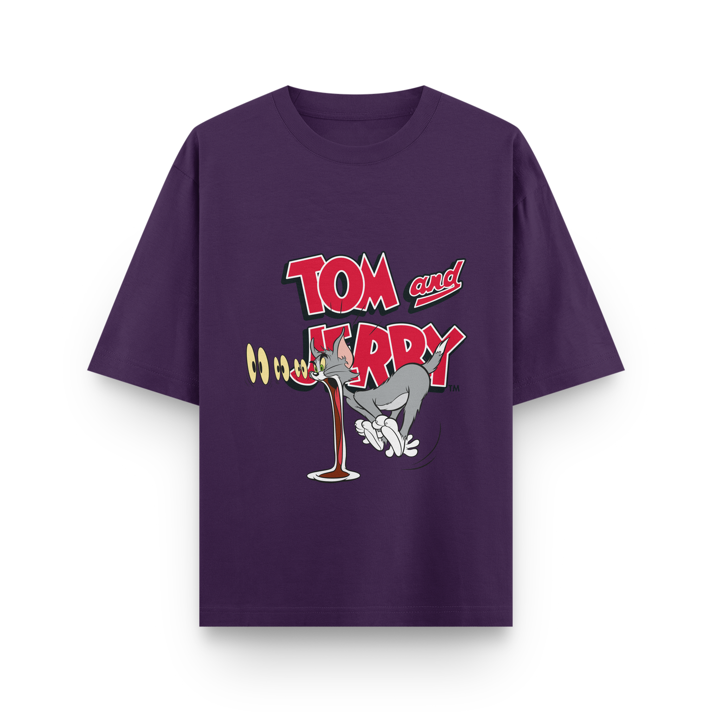 Tom & Jerry Oversized T-Shirt – Noir & Lin India Purple