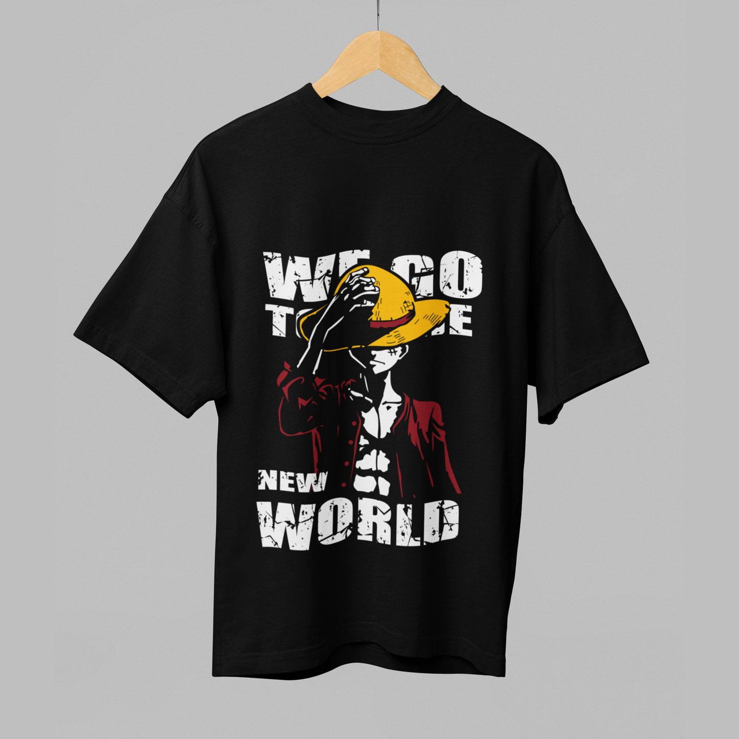 ONE PIECE Front & Back Print Oversized T-Shirt