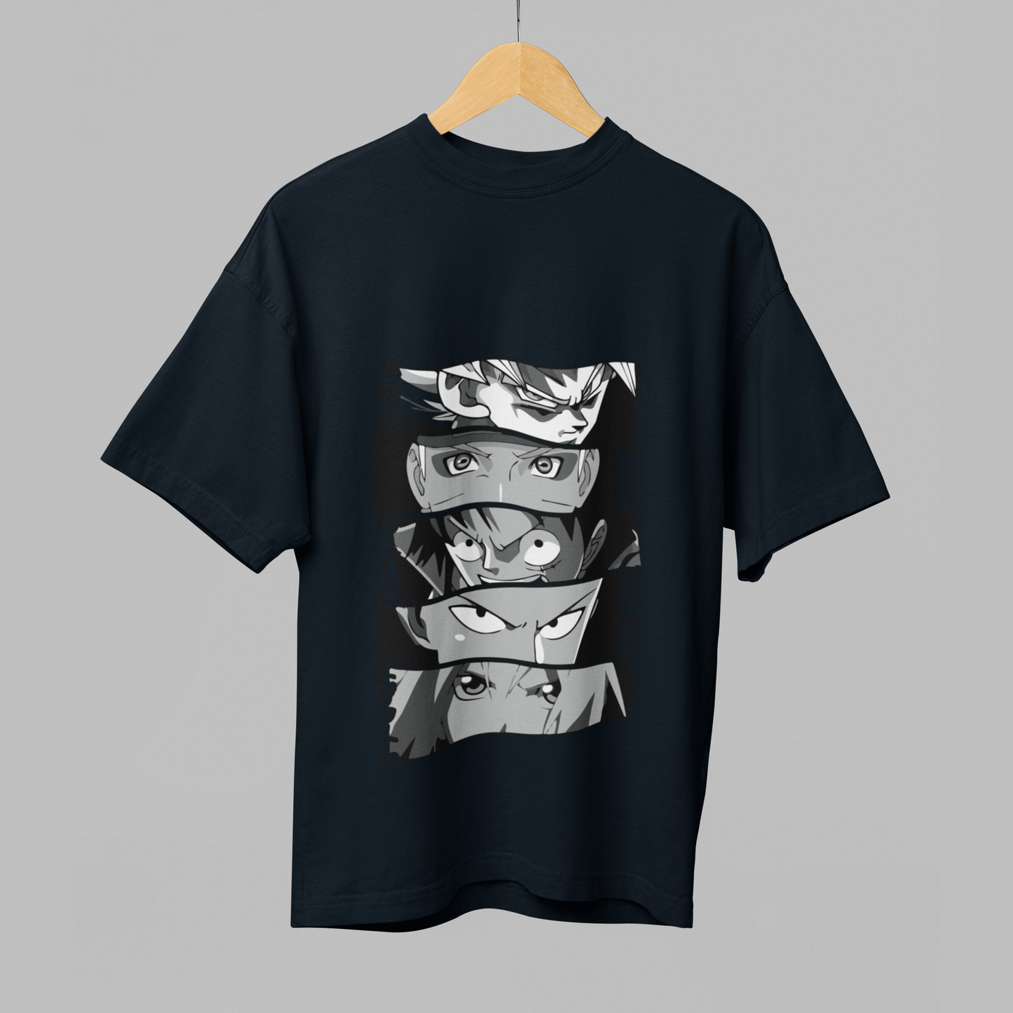 Anime Icons Panel Oversized T-Shirt