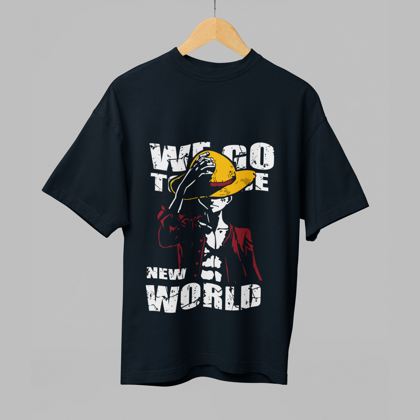 ONE PIECE Front & Back Print Oversized T-Shirt