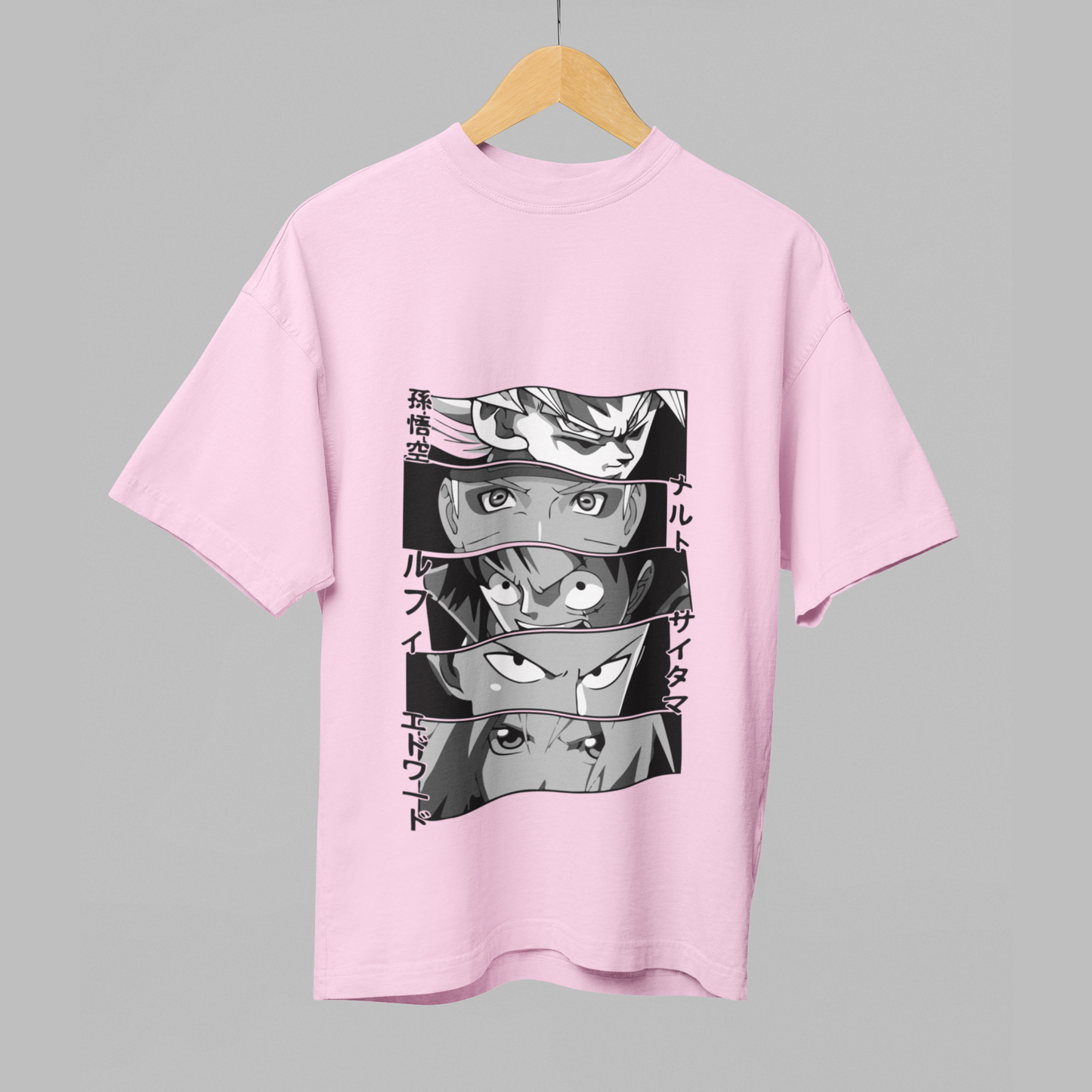 Anime Icons Panel Oversized T-Shirt