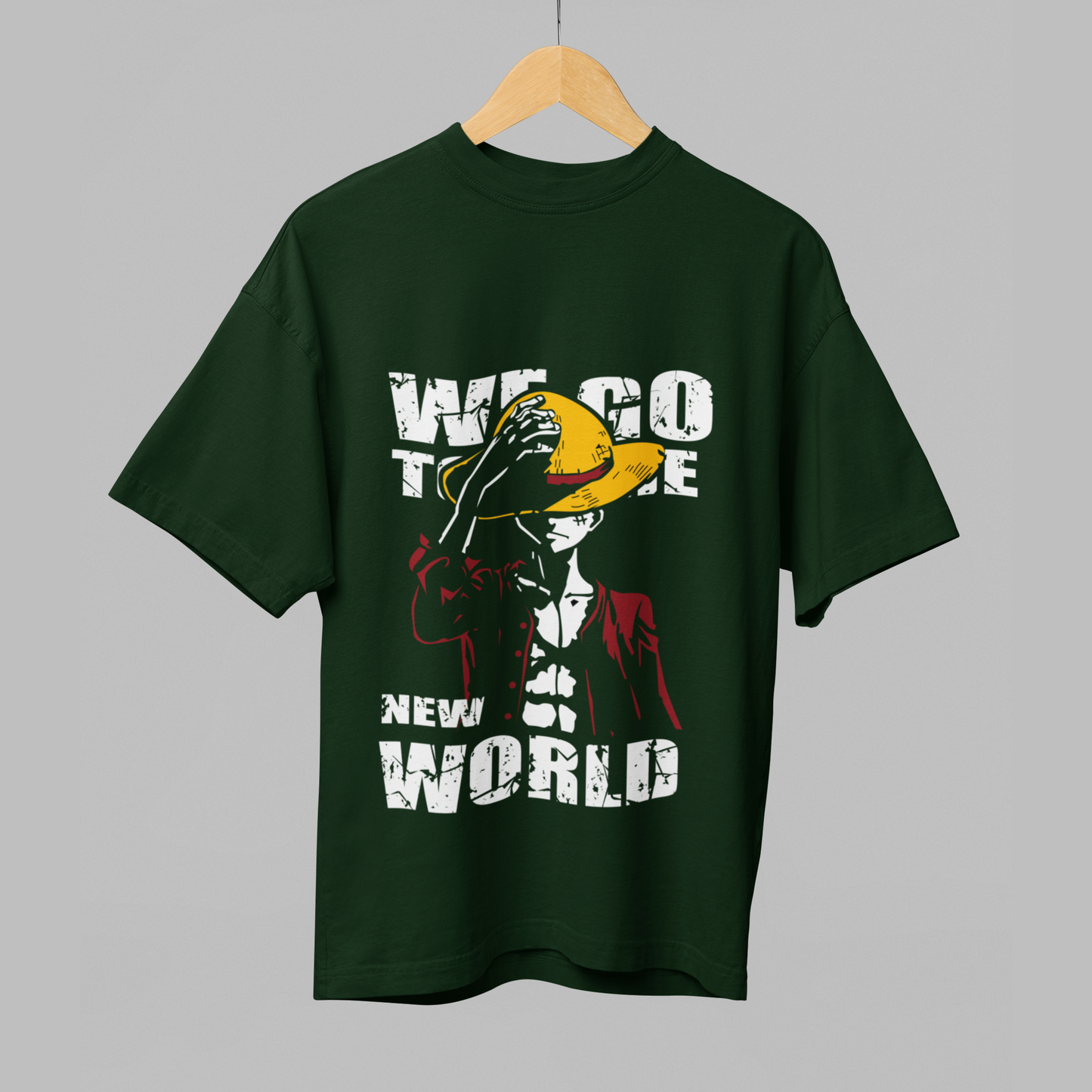 ONE PIECE Front & Back Print Oversized T-Shirt