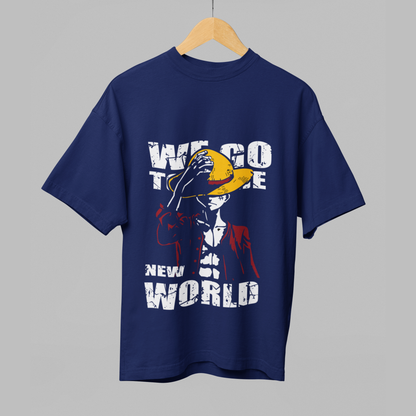 ONE PIECE Front & Back Print Oversized T-Shirt