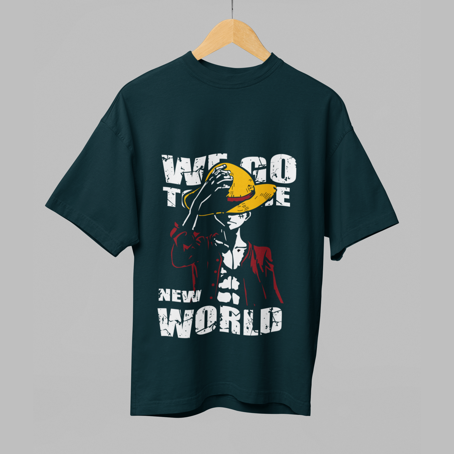 ONE PIECE Front & Back Print Oversized T-Shirt