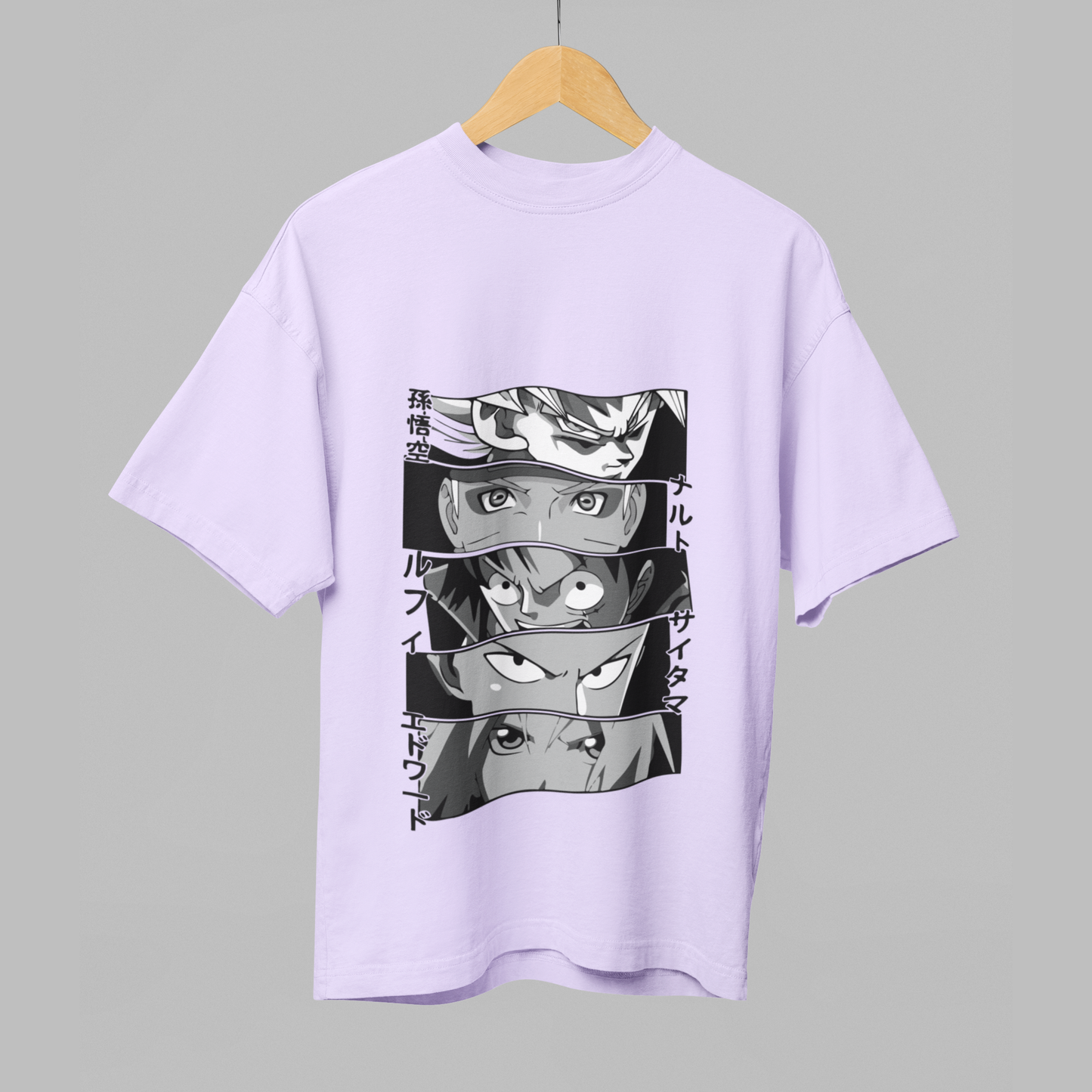 Anime Icons Panel Oversized T-Shirt