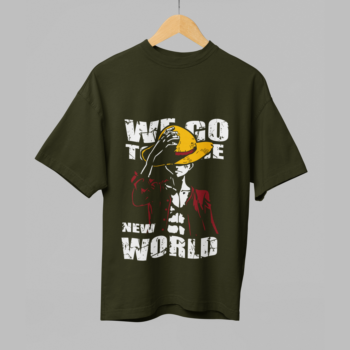 ONE PIECE Front & Back Print Oversized T-Shirt