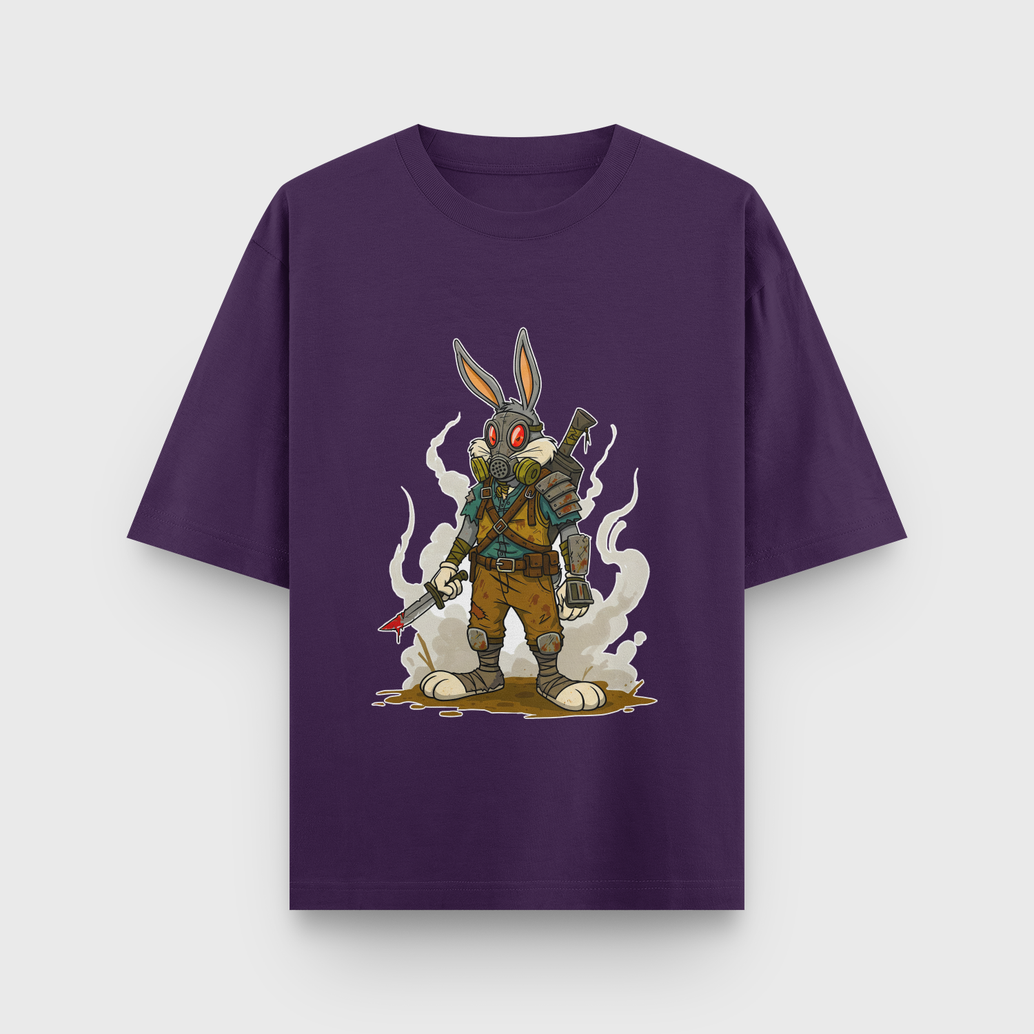 Apocalypse Bunny Oversized Tee – Noir & Lin India Purple