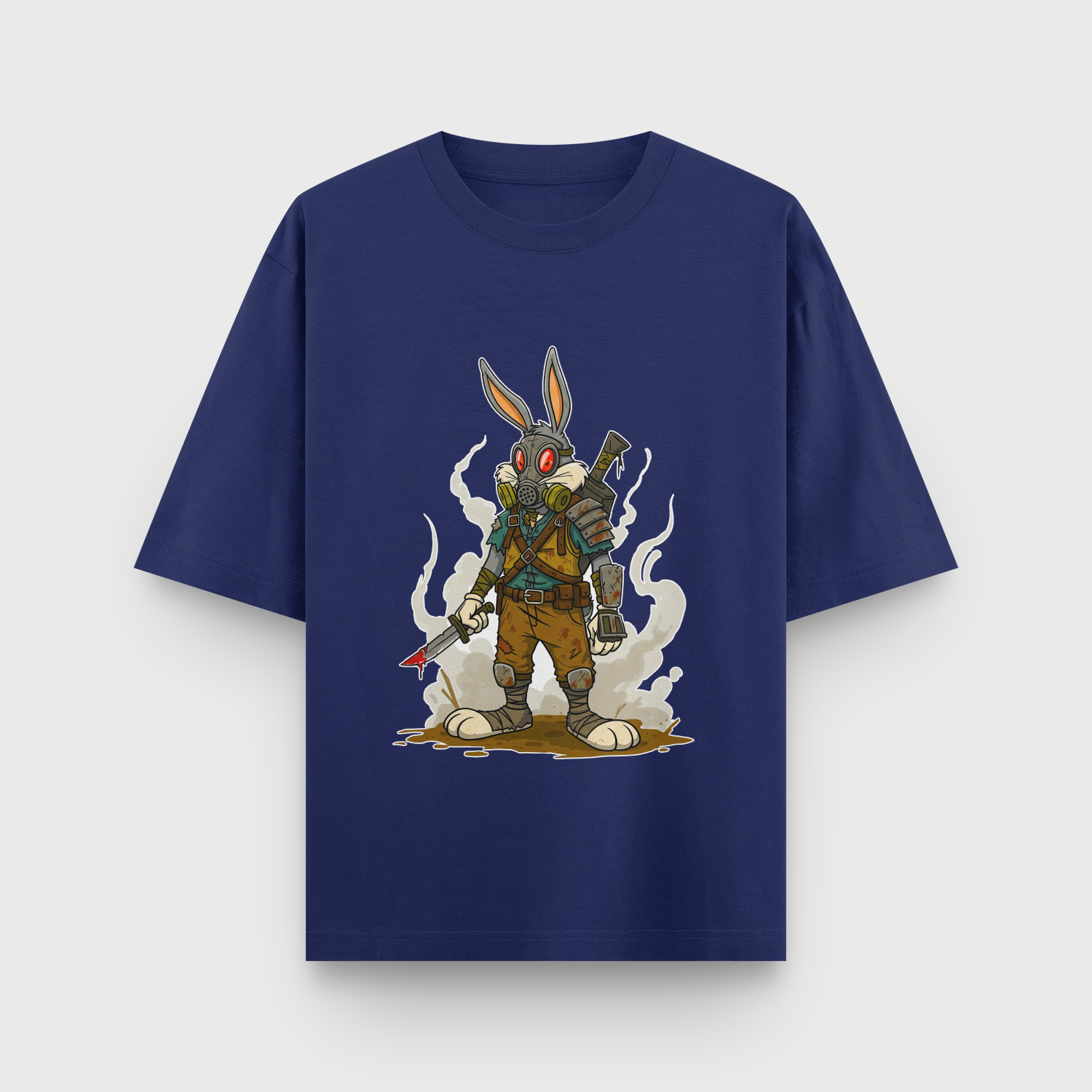 Apocalypse Bunny Oversized Tee – Noir & Lin India Royal Blue