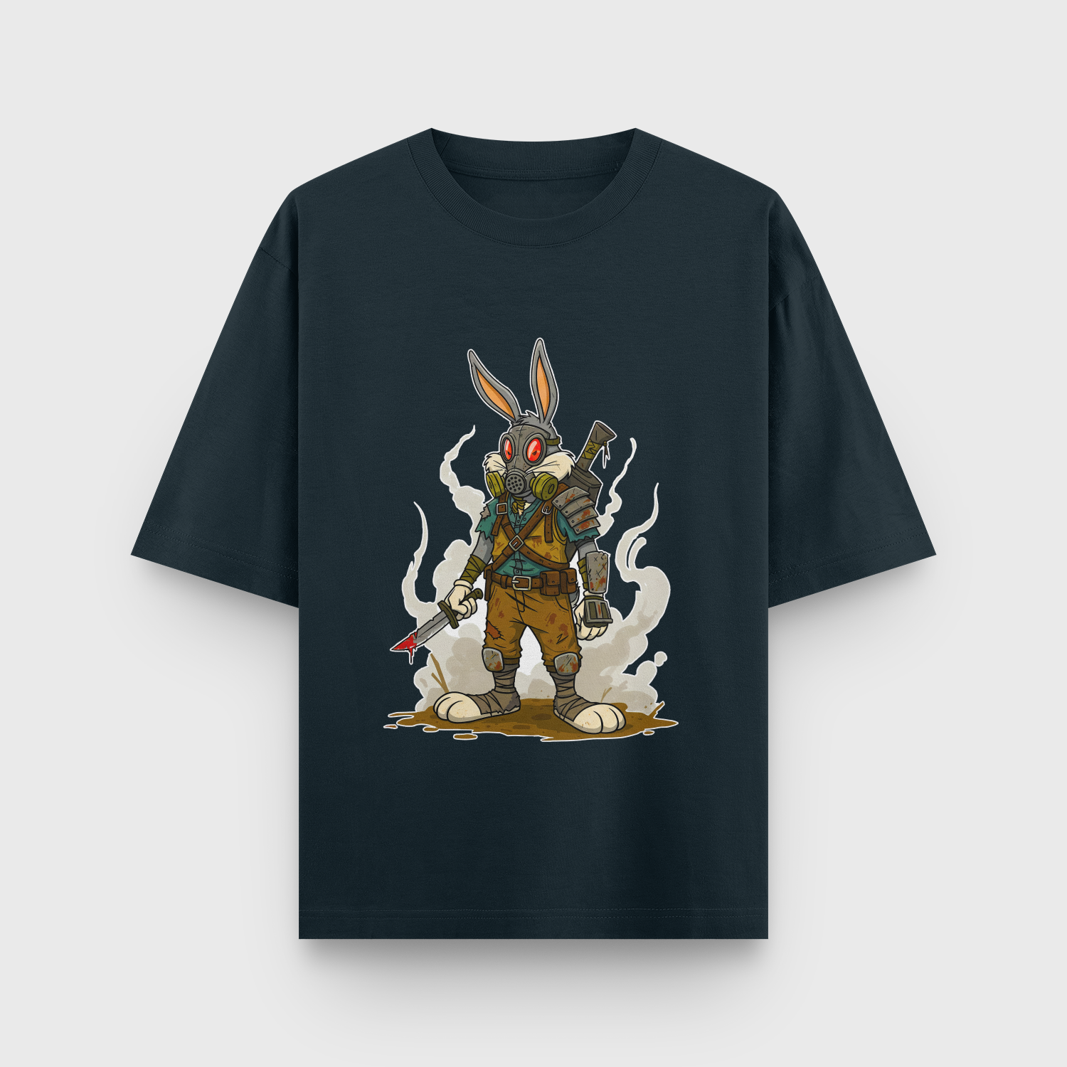 Apocalypse Bunny Oversized Tee – Noir & Lin India Navy Blue