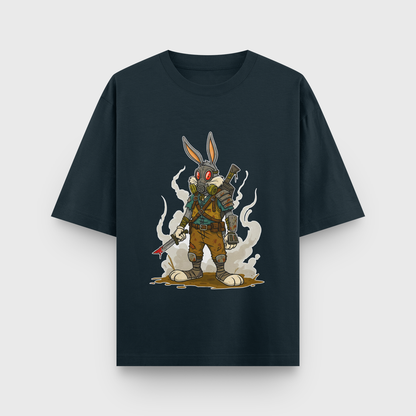 Apocalypse Bunny Oversized Tee – Noir & Lin India Navy Blue