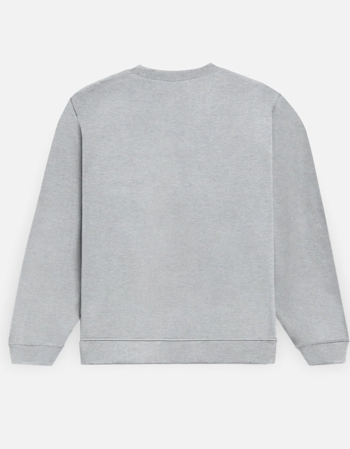 Noir & Lin Between Lines Sweatshirt in Grey Melange - back view