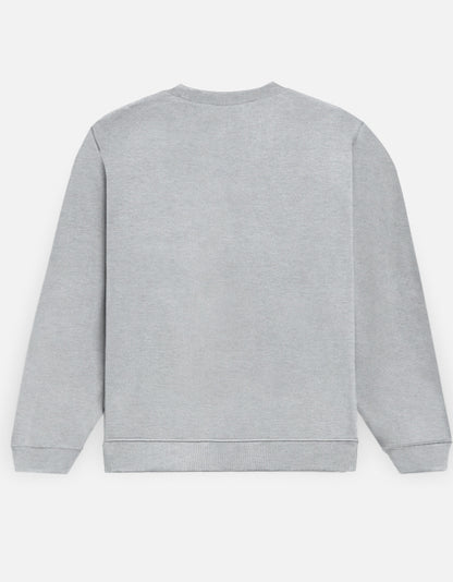 Noir & Lin Between Lines Sweatshirt in Grey Melange - back view