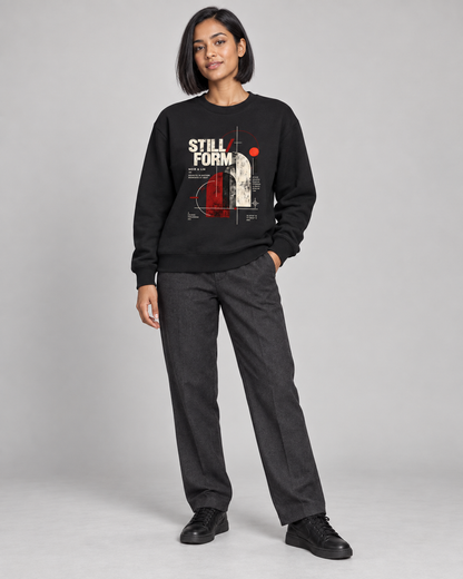 Noir & Lin Still Form Sweatshirt in Black - lifestyle mockup