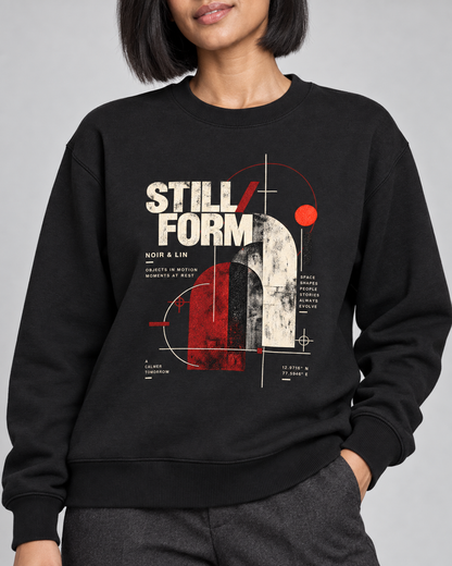 Noir & Lin Still Form Sweatshirt in Black - lifestyle mockup