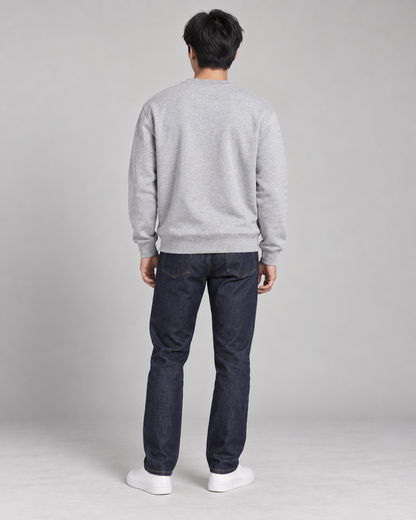 Noir & Lin Between Lines Sweatshirt in Grey Melange - lifestyle mockup