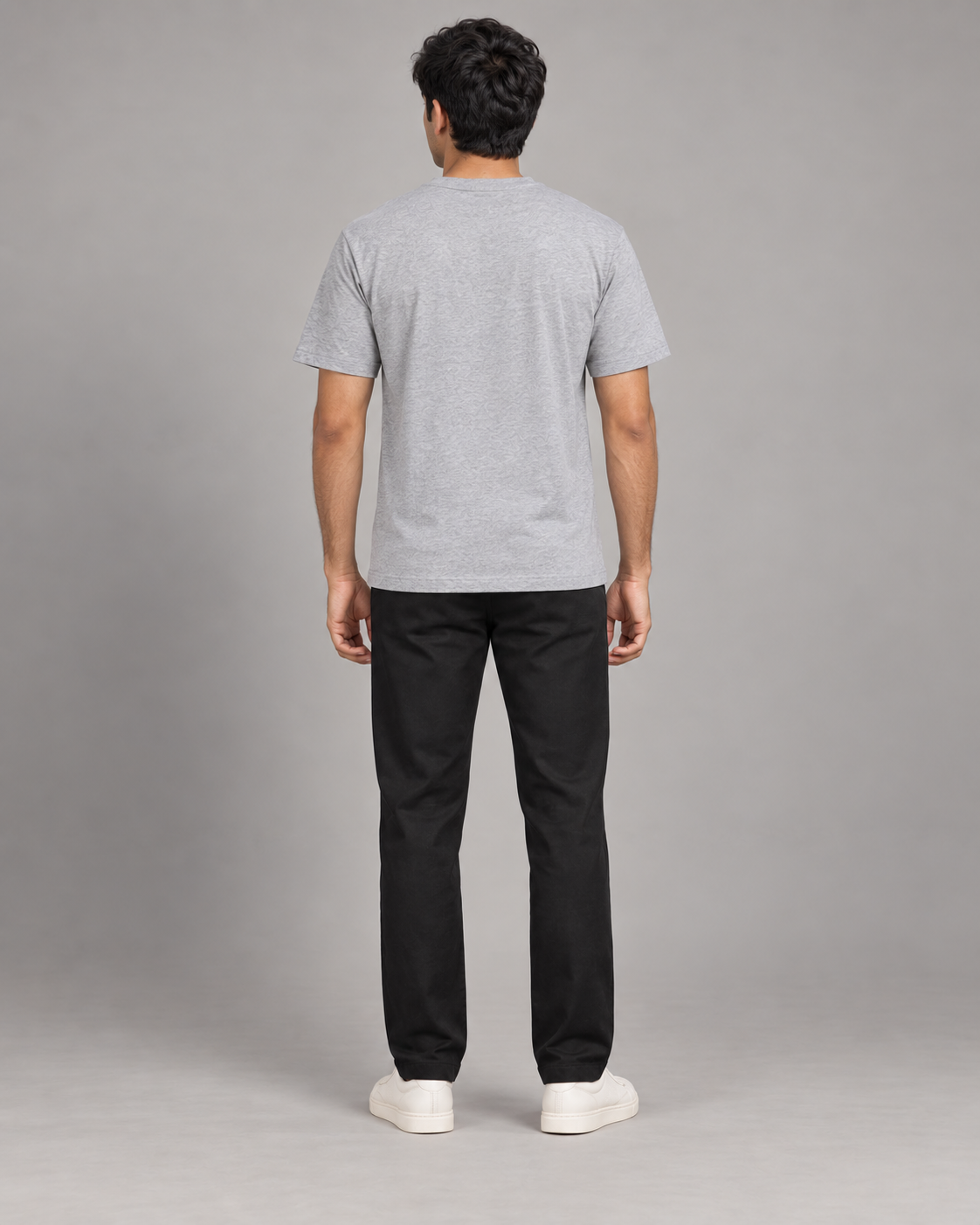 Noir & Lin DISCIPLINE Graphic T-Shirt in Grey Melange - lifestyle mockup