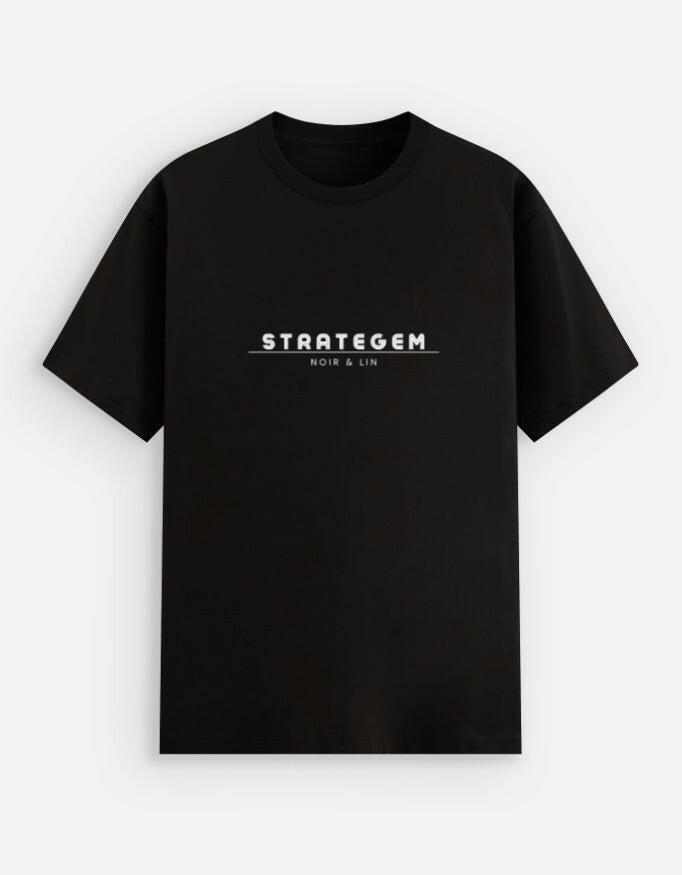 STRATAGEM – Stretch T-shirt – Noir & Lin India Black