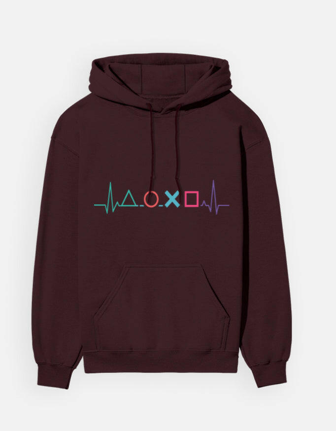 PlayStation Heartbeat - Hoodie – Noir & Lin India Maroon