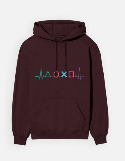 PlayStation Heartbeat - Hoodie – Noir & Lin India Maroon