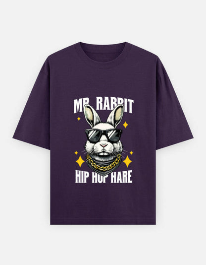 Mr. Rabbit Hip Hop Hare Oversized T-Shirt – Noir & Lin India Purple