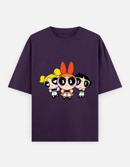 Powerpuff Girls Front & Back Print – Noir & Lin India Purple
