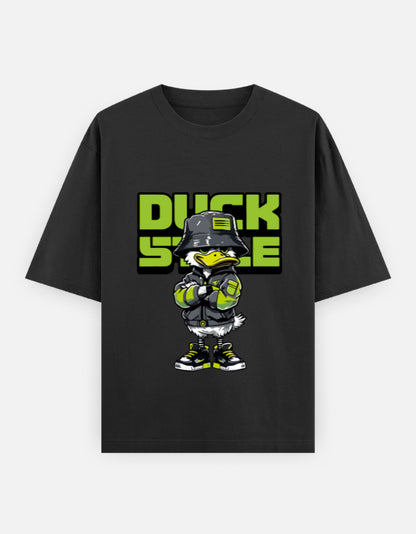 Duck Style Oversized Heavyweight T-Shirt – Noir & Lin India Black