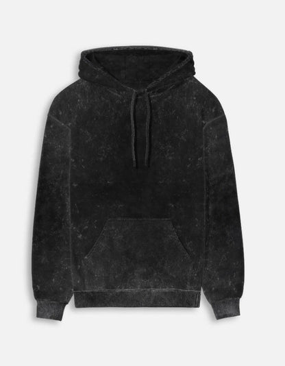 Vintage Acid Washed Hoodie – Noir & Lin India Black