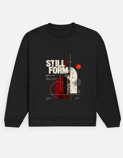 Noir & Lin Still Form Sweatshirt in Black - front view