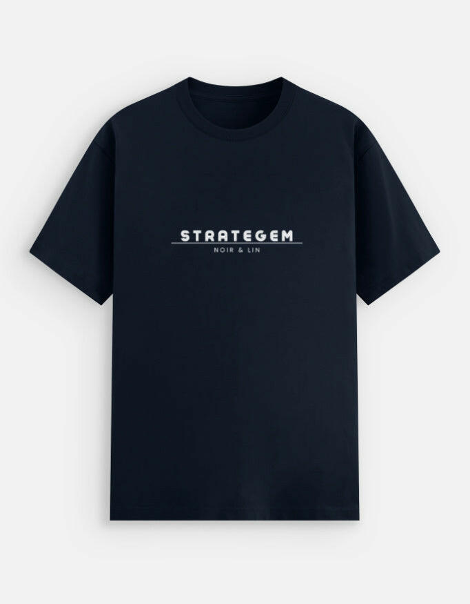STRATAGEM – Stretch T-shirt – Noir & Lin India Navy Blue