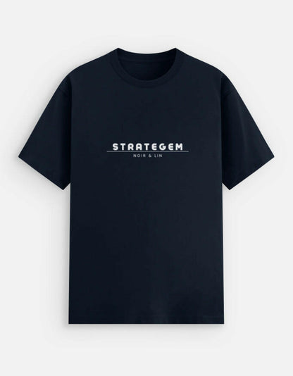 STRATAGEM – Stretch T-shirt – Noir & Lin India Navy Blue