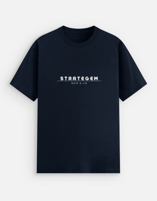 STRATAGEM – Stretch T-shirt – Noir & Lin India Navy Blue