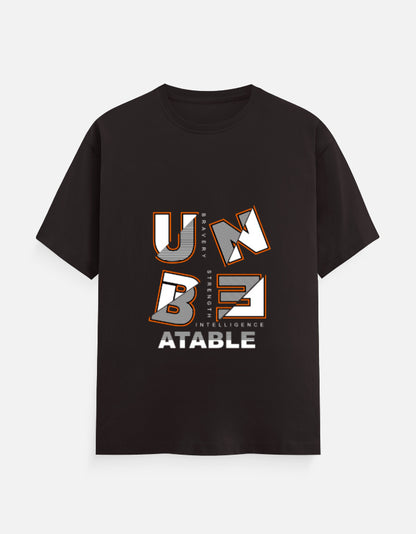 Unbeatable Graphic T‑Shirt – Noir & Lin India Coffee Brown