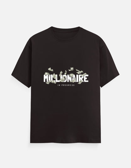 Millionaire In Progress Graphic T-Shirt – Noir & Lin India Coffee Brown