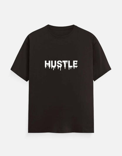 HUSTLE Drip - Vinyl Print - Unisex Regular Fit - Puff Grey – Noir & Lin India Coffee Brown