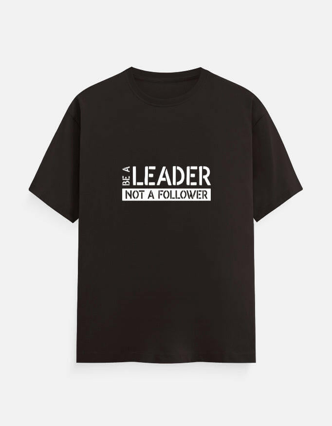 BE A LEADER Unisex T-Shirt – Noir & Lin India Coffee Brown