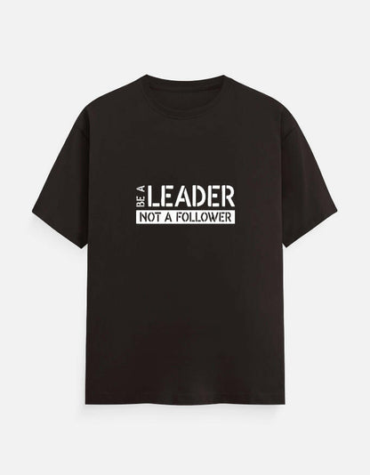 BE A LEADER Unisex T-Shirt – Noir & Lin India Coffee Brown