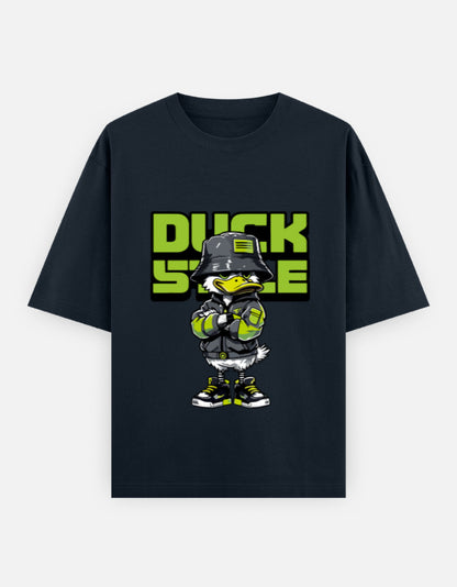 Duck Style Oversized Heavyweight T-Shirt – Noir & Lin India Navy Blue