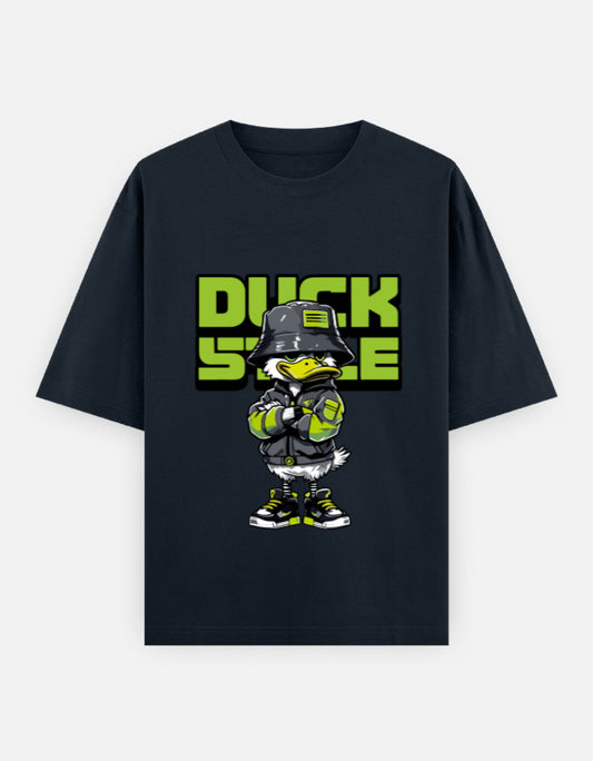 Duck Style Oversized Heavyweight T-Shirt – Noir & Lin India Navy Blue