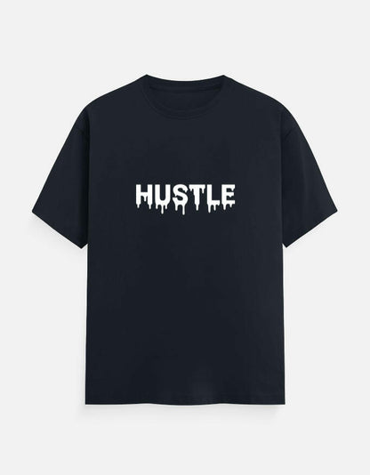 HUSTLE Drip - Vinyl Print - Unisex Regular Fit - Puff Grey – Noir & Lin India Navy Blue