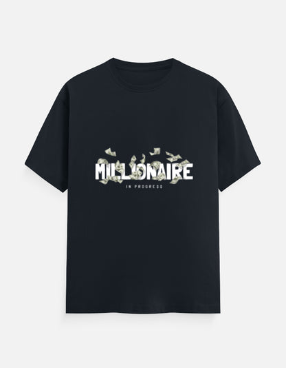 Millionaire In Progress Graphic T-Shirt – Noir & Lin India Navy Blue