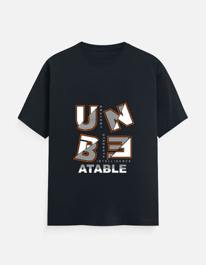 Unbeatable Graphic T‑Shirt – Noir & Lin India Navy Blue