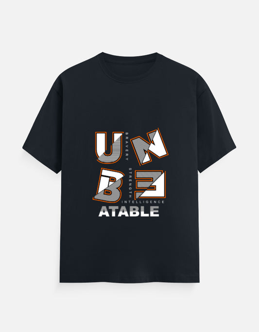 Unbeatable Graphic T‑Shirt – Noir & Lin India Navy Blue