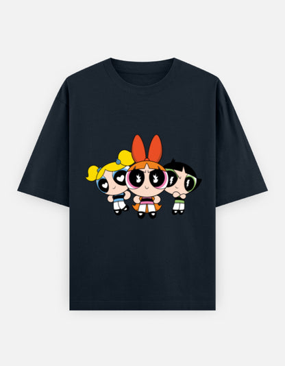 Powerpuff Girls Front & Back Print – Noir & Lin India Navy Blue
