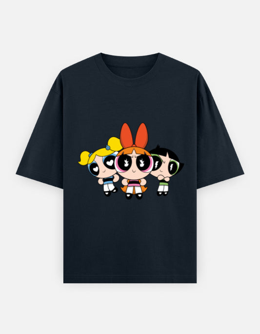 Powerpuff Girls Front & Back Print – Noir & Lin India Navy Blue