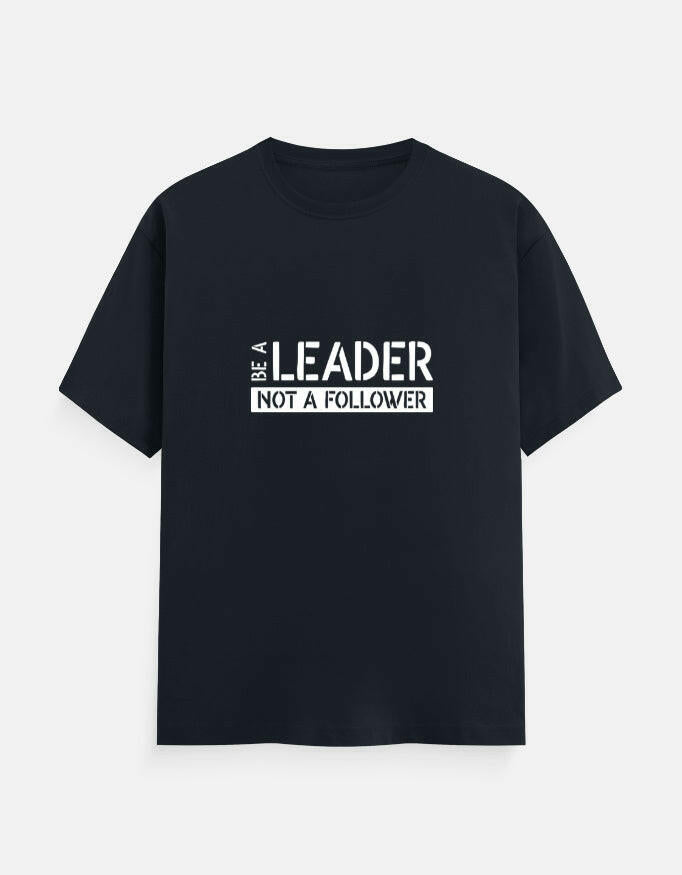 BE A LEADER Unisex T-Shirt – Noir & Lin India Navy Blue